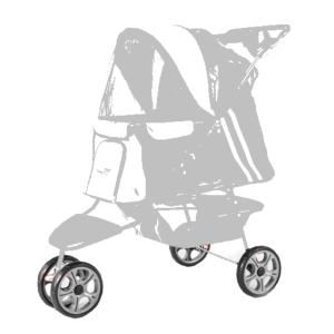 Roues Rechange Poussette - 360°, Caoutchouc, Compatible Yoyo, Yoya, Etc. (Paire Avant/Arrière)