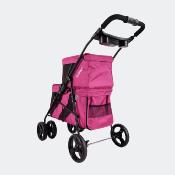 Poussette pour Chien Double Decker Rose - Ibiyaya