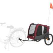 Remorque Vélo Gris/Rouge pour Chien taille M - Trixie