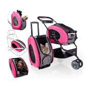 Poussette Multifonction Combo 5 en 1 pour Chien et Chat Rose - Innopet