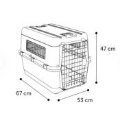 Cage de Transport Taupe pour chien Kennel Taille 4, M