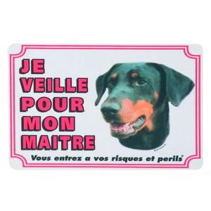 Panneau Attention au Chien Doberman - Flamingo