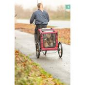 Remorque Vélo Gris/Rouge pour Chien taille M - Trixie