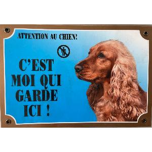 Panneau Attention au Chien Cocker Anglais