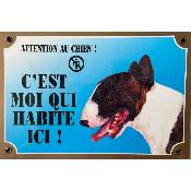 Panneau Attention au Chien Bull Terrier