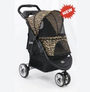 poussette leopard beige