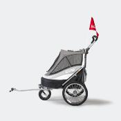 Poussette et Remorque Vélo pour Chien Luxe Grise - Innopet