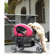 Poussette Multifonction Combo 5 en 1 pour Chien et Chat Rose - Innopet