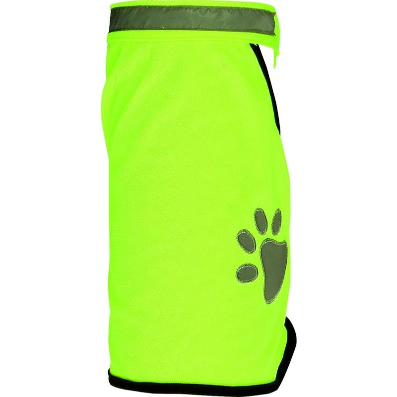 Gilet de sécurité réfléchissant pour chien (vert m), haute visibilité, jour  et nuit en plein air. Votre chien est visible pour éviter les accidents de  voiture ou la chasse