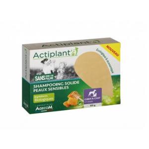 Shampooing Solide Peaux Sensibles Actiplant' pour Chien et Chat - Agecom