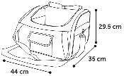 Sac de Transport et Siège de Voiture pour Chien - Ida Bleu