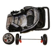 Poussette pour Chien All Terrain Noire et Grise - Innopet 