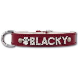 Collier Cuir Pour Chiens Et Chats Personnalisable Rouge