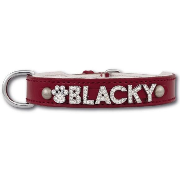 Collier Cuir Pour Chiens Et Chats Personnalisable Rouge