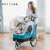 Poussette et Remorque Vélo pour Chien Aventura Bleu - PetStro