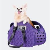 Sac de Transport Diamond Deluxe Violet pour Chien et Chat - Ibiyaya