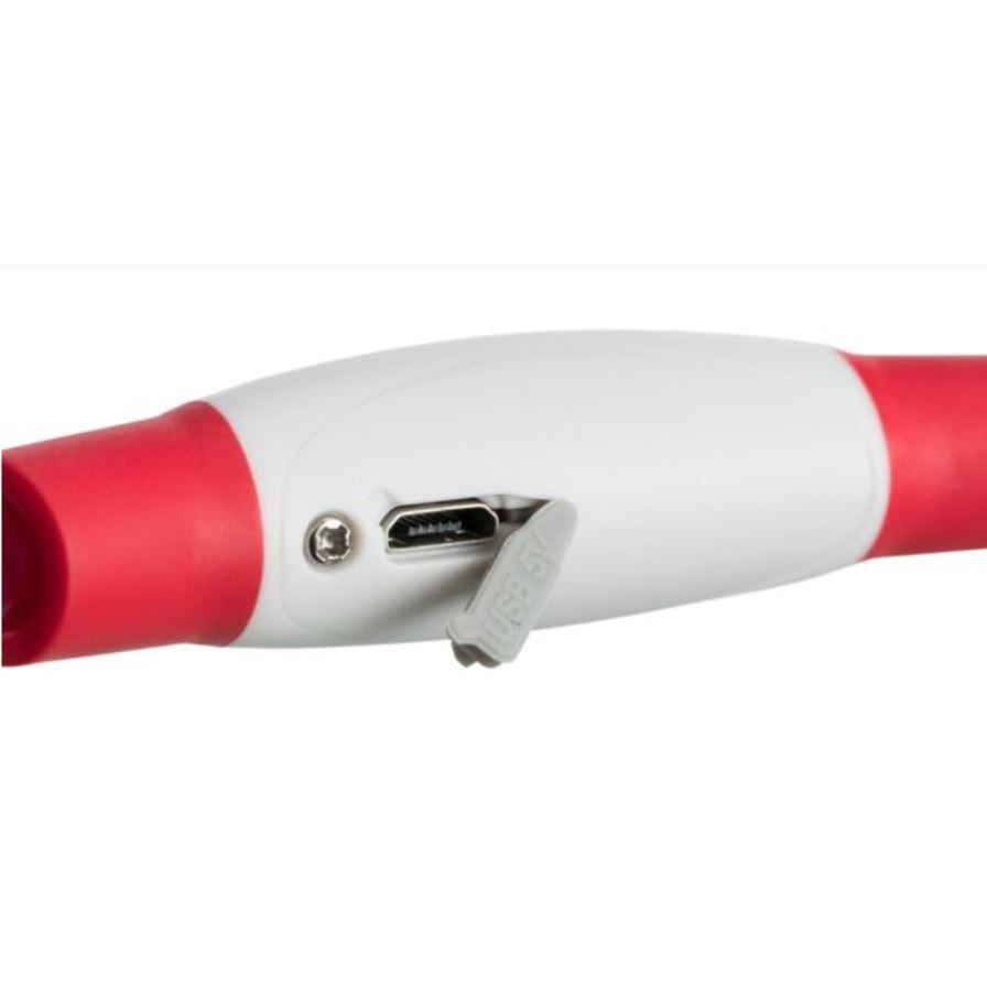 Trixie collier LED lumineux pour chien USB rechargeable rose 7