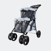 Poussette pour Chien Double Decker Gris - Ibiyaya