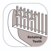 Peigne à Dents Rotatives pour Chien et Chat