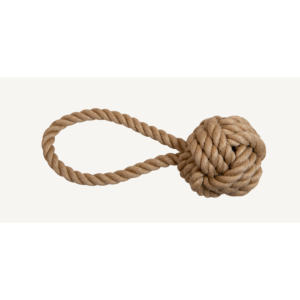 Balle en Corde avec poignée Naturelle 28cm pour Chiens