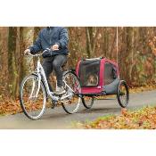 Remorque Vélo Gris/Rouge pour Chien taille M - Trixie