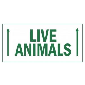 Autocollant pour le Transport Aérien "LIVE ANIMALS" lot de 2