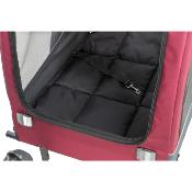 Remorque Vélo Gris/Rouge pour Chien taille M - Trixie