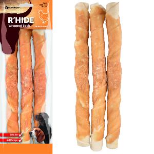 Bâton  Peau de Buffle et Poulet pour Chiens 25 cm lots de 3