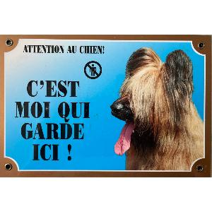 Panneau Attention au Chien Briard