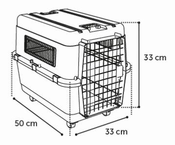 Basics - Cage de transport pour chat - 2 portes - 58 cm