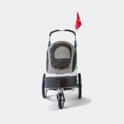 Poussette et Remorque Vélo pour Chien Luxe Grise - Innopet