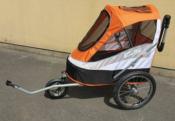 Poussette et Remorque vélo pour Chien Luxe Orange - Innopet