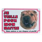 Panneau Attention au Chien Sharpei - Flamingo