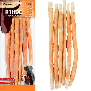 Bâton  Peau de Buffle et Poulet pour Chiens 25 cm lots de 6