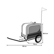 Remorque vélo pour Chien Tybalt Vert/Noir - Flamingo