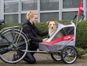 Poussette et Remorque Vélo pour Chien Luxe Rouge - Innopet