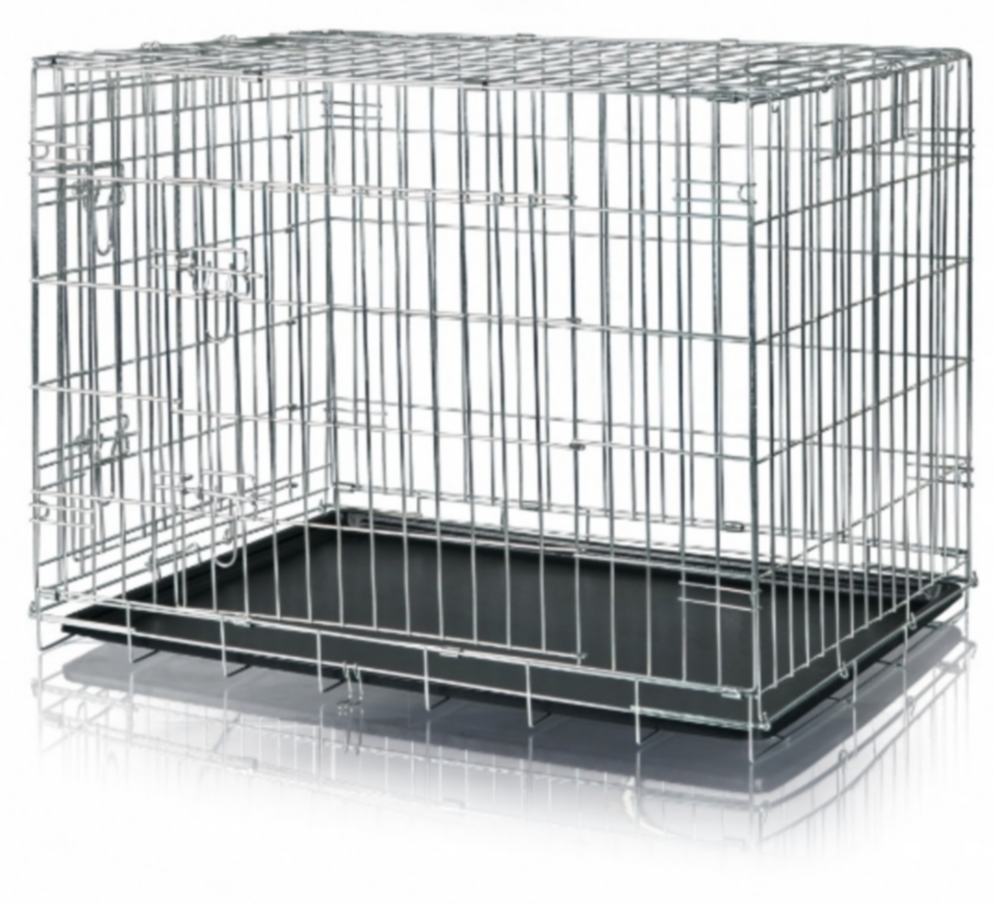 Cage pour chien pliable en métal galvanisé