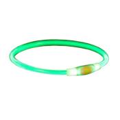 Collier Lumineux Vert Flash USB pour Chien - Trixie