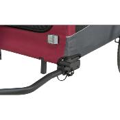 Remorque Vélo Gris/Rouge pour Chien taille M - Trixie