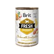 Pâtée Brit Fresh Adult - Poulet et Patate Douce