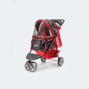 Poussette pour Chien All Terrain Rouge et Noire -  Innopet